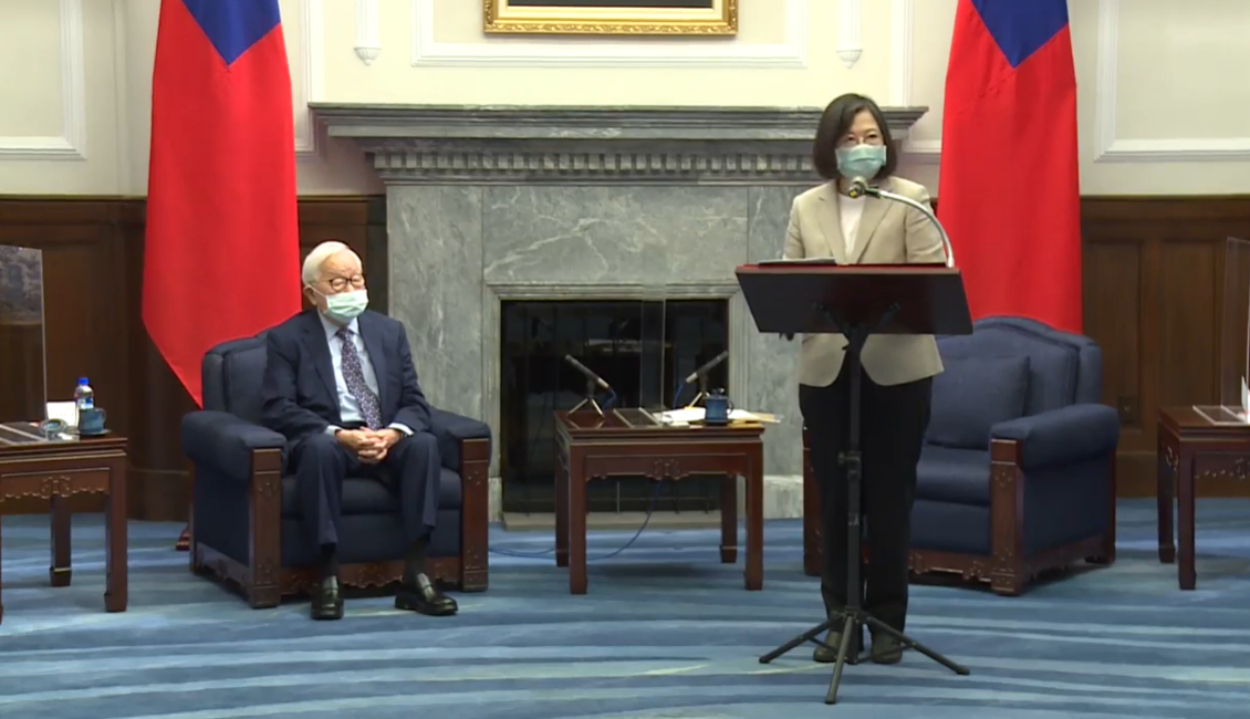 ▲張忠謀將再次代表蔡英文總統，擔任我國APEC領袖代表。（圖／總統府提供）