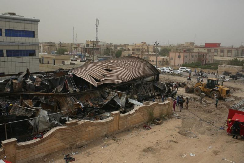 伊拉克收治新冠病患醫院大火釀92死　20具焦屍待辨認
