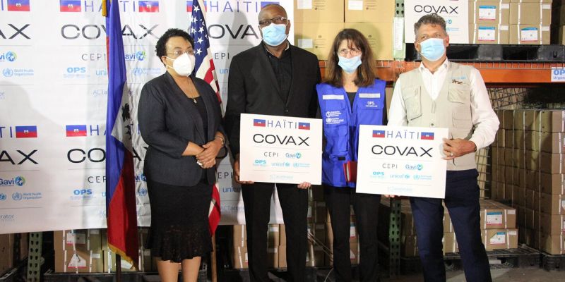▲海地今天接獲美國政府透過COVAX捐贈的50萬劑疫苗，為疫情爆發以來，當地收取到的第一批疫苗。當地正竭力控制激增的確診和死亡病例。（圖／翻攝自泛美衛生局官網）