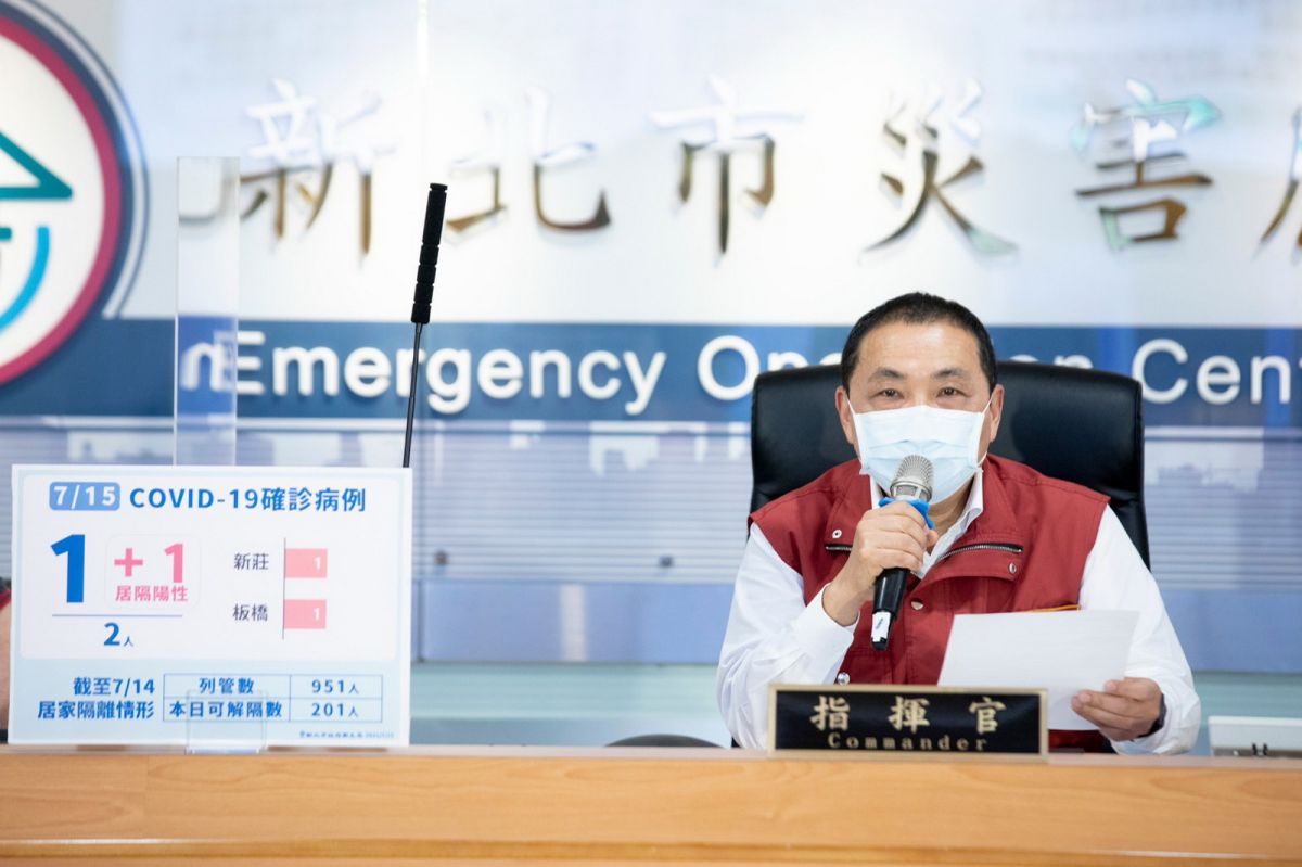 ▲新北市長侯友宜指出，新北今日新增2例個案的感染源都來自桃園。（圖／新北市政府提供）