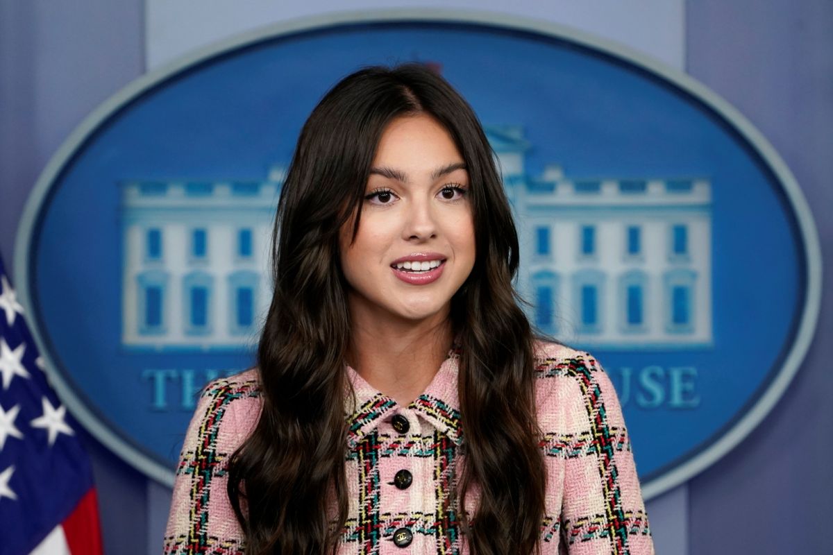 ▲美國總統拜登政府推動年輕人接種COVID-19疫苗，獲得青少年偶像歌手奧莉薇亞．羅德瑞戈（Olivia Rodrigo）協助宣傳。（圖／美聯社／達志影像）