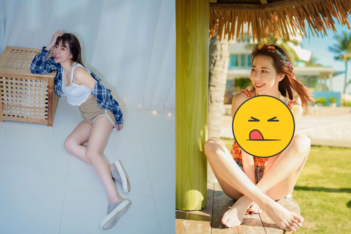 ▲梓梓曬昔日沙灘照秀心機姿勢。（圖／梓梓 IG）