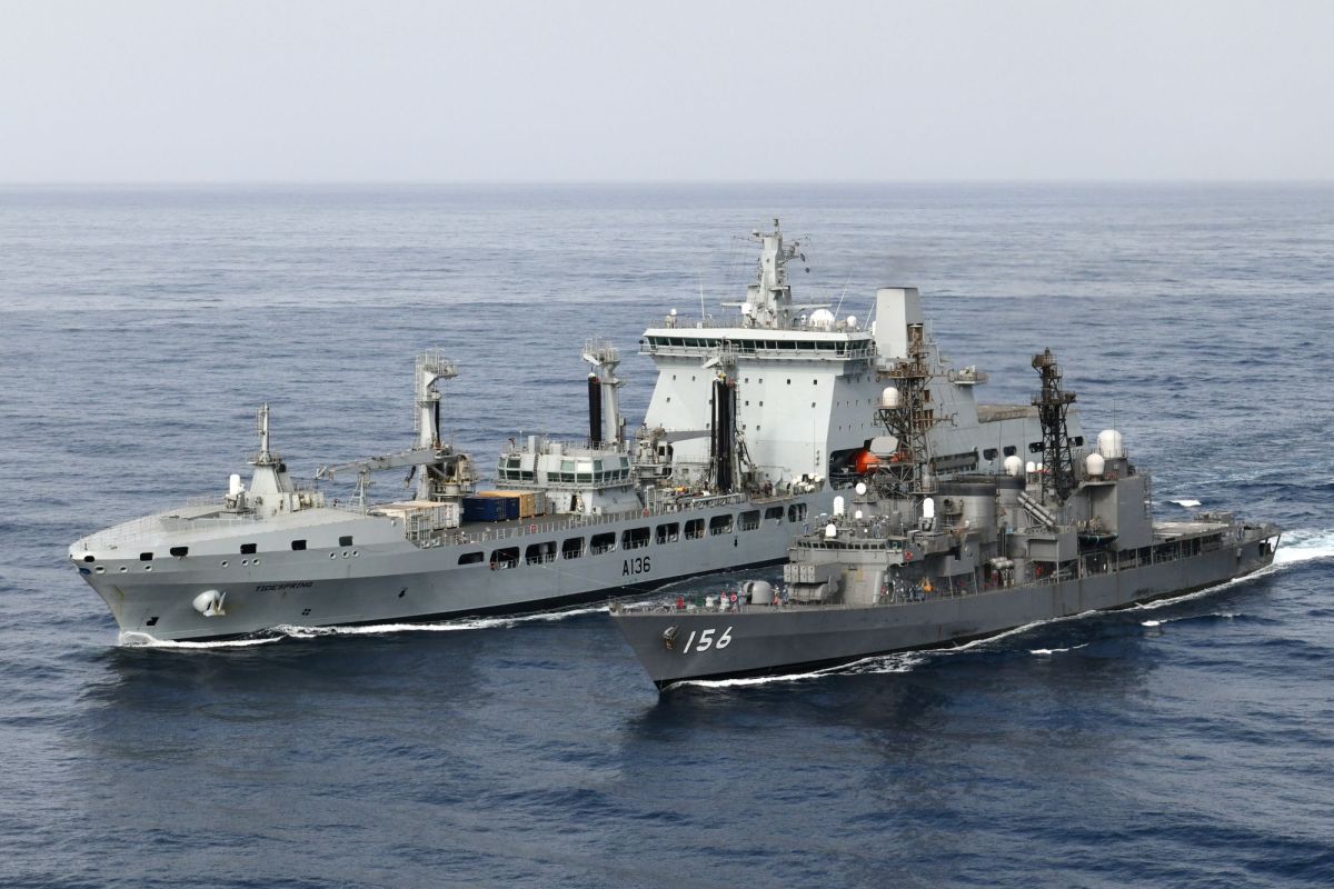 ▲日本、英國、美國、荷蘭在7月11日至12日進行反海盜聯合訓練。（圖／翻攝自海上自衛隊自衛艦隊推特）