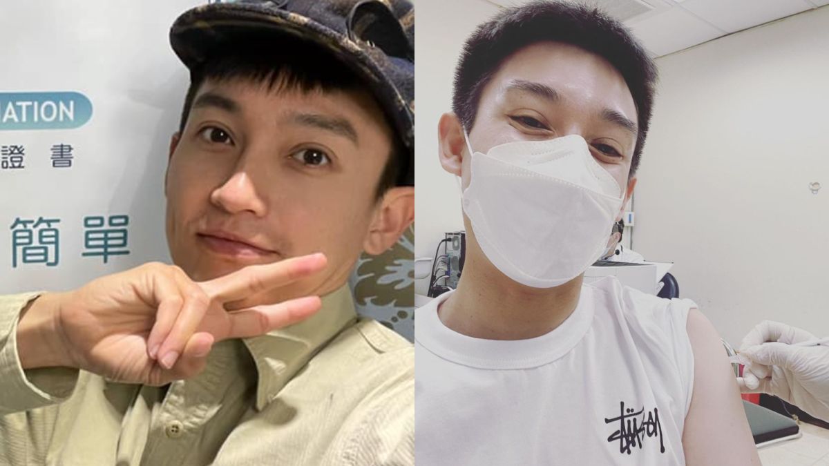 ▲Eason施打莫德納疫苗。（圖／Eason黃尹宣臉書）