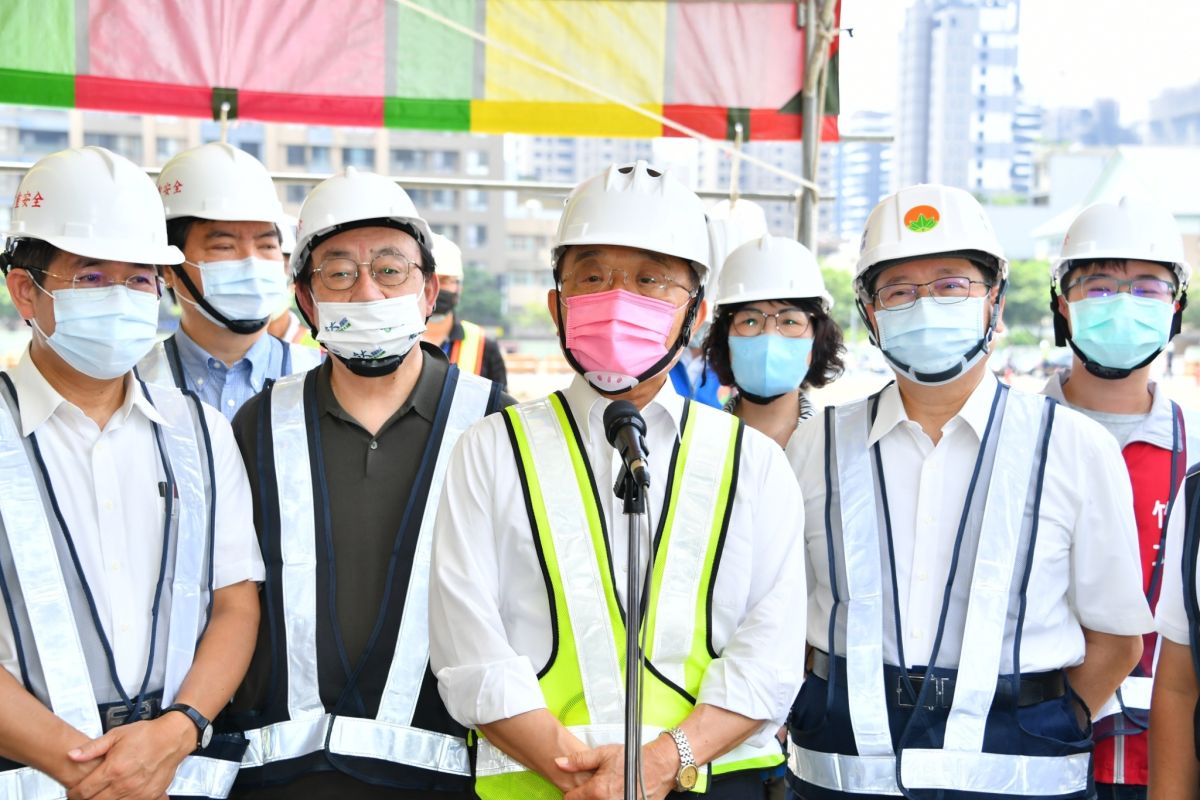 ▲蘇貞昌赴竹北視察。（圖／行政院提供）