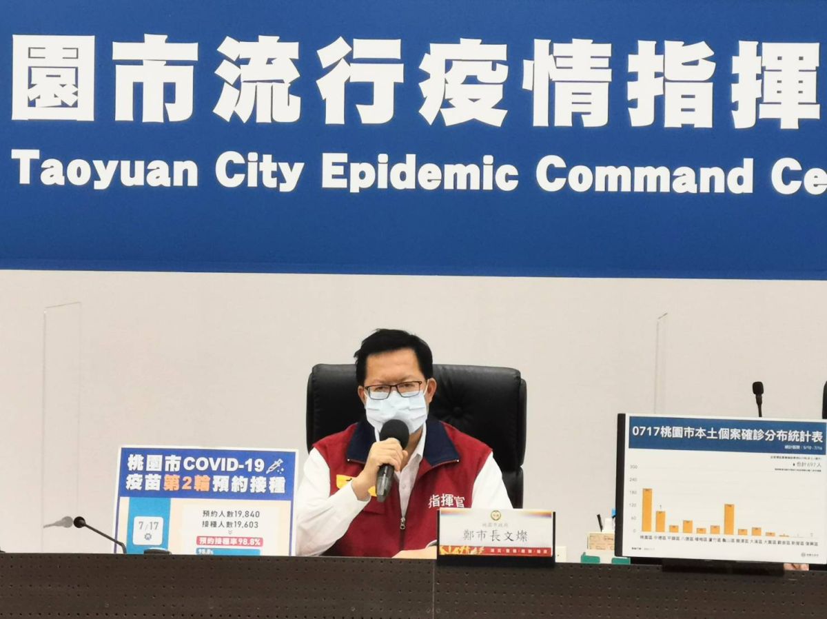 ▲鄭文燦指出，在最後圍堵階段還是有隱形傳播圈，要求警政、衛政合作，把可能的傳播途逕中斷，務必使隱形傳播圈中斷。（圖／桃園市政府提供）