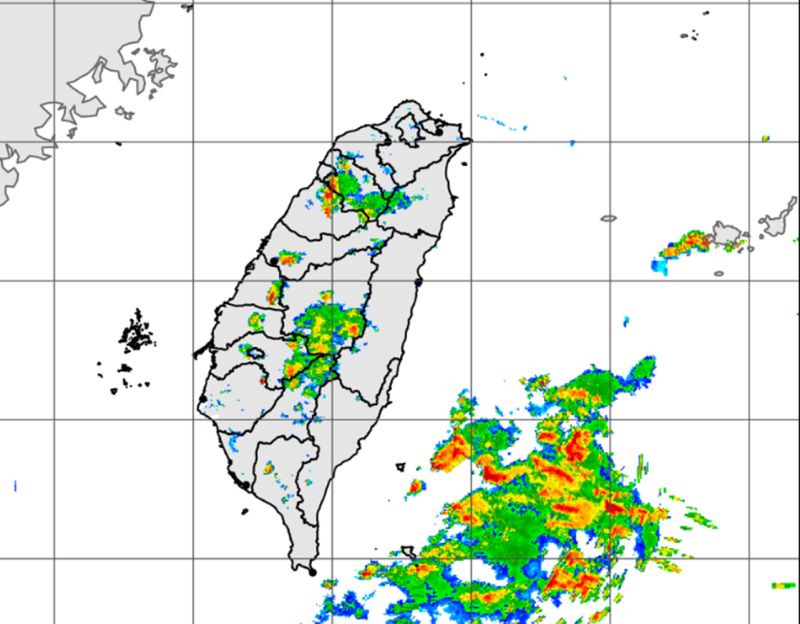 ▲氣象局針對高屏及新竹以南發布大雨特報。（圖／中央氣象局提供）