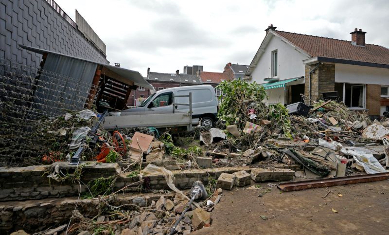 ▲比利時本週嚴重洪災造成至少27人喪生，逾100人失蹤，一位地方市長表示，眼前彷佛是世界末日畫面。（圖／美聯社／達志影像）