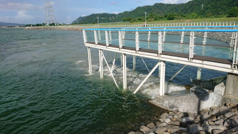 ▲中庄調整池進水蓄升。(圖/北水局提供)