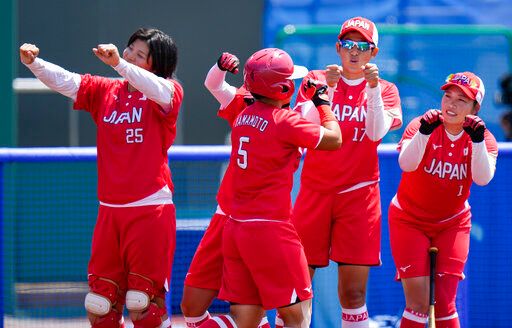 ▲日本女壘終場以8:1大勝澳洲，首戰旗開得勝。（圖／美聯社／達志影像）