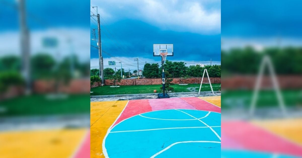 ▲近期一名網友在臉書分享自己搭建的籃球場，成果一出羨煞大量網友。(圖/擷取自吳松儕/Costco好市多 商品經驗老實說臉書社團)