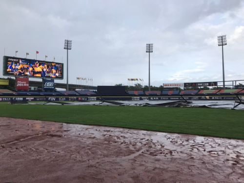 台中洲際球場大雨！中信兄弟出戰統一7-ELEVEn獅之戰被迫延賽
