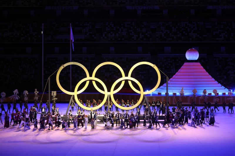 ▲今年奧運上還有一隻「ROC代表隊」，那便是俄羅斯奧會（Russian Olympic Committee,ROC）代表隊。圖為東京奧運開幕式表演。（圖取自twitter.com/Tokyo2020）