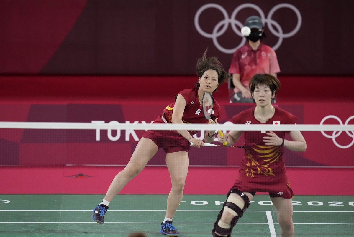 ▲日本第一女雙福島由紀/廣田彩花在東京奧運小組賽首戰告捷。（圖／美聯社／達志影像）