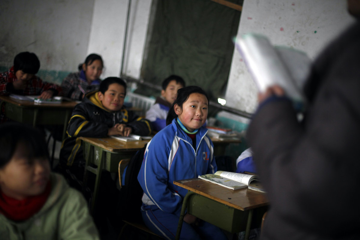 ▲中國中央政府24日發布義務教育「雙減」政策，對校外培訓機構祭出多項嚴格監管。（圖／美聯社／達志影像）