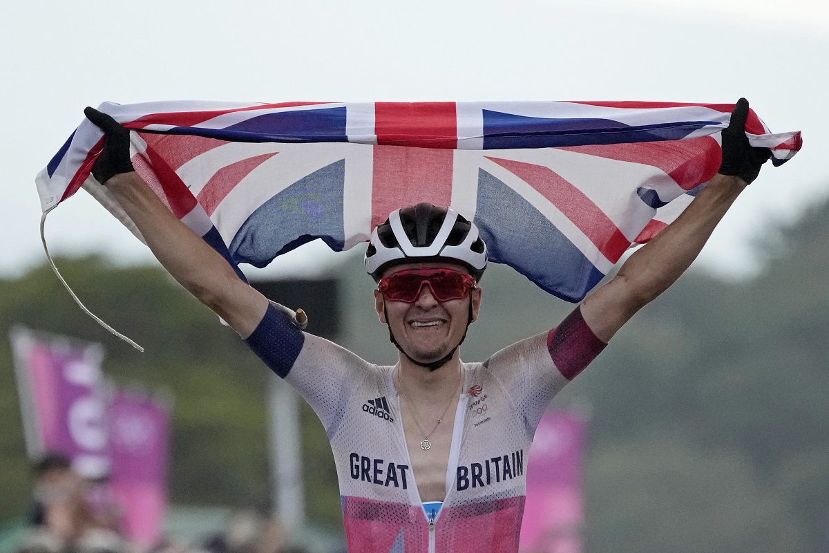 ▲英國自由車手Thomas Pidcock獲得東京奧運自由車越野賽金牌。（圖／美聯社／達志影像）