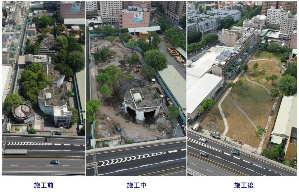 ▲高雄左營區大中二路旁廢棄水肥廠舊址已完成拆除及簡易綠化，副市長林欽榮希望「公辦都更」開發模式，讓市民都能受惠。(圖
／高市府提供)
