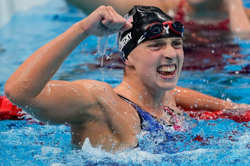 ▲美國明星泳將Katie Ledecky在1500公尺自由式奪金。（圖／美聯社／達志影像）