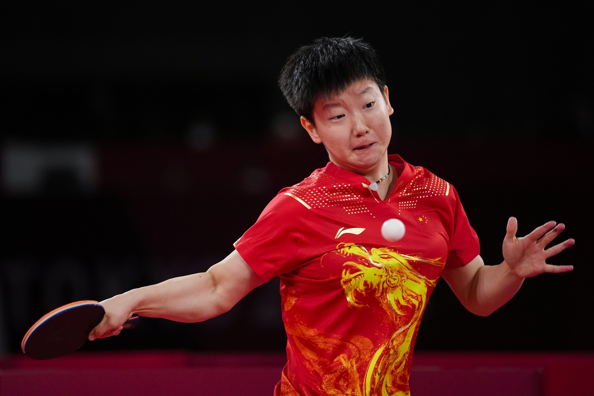▲中國大陸桌球好手孫穎莎。（圖／美聯社／達志影像）