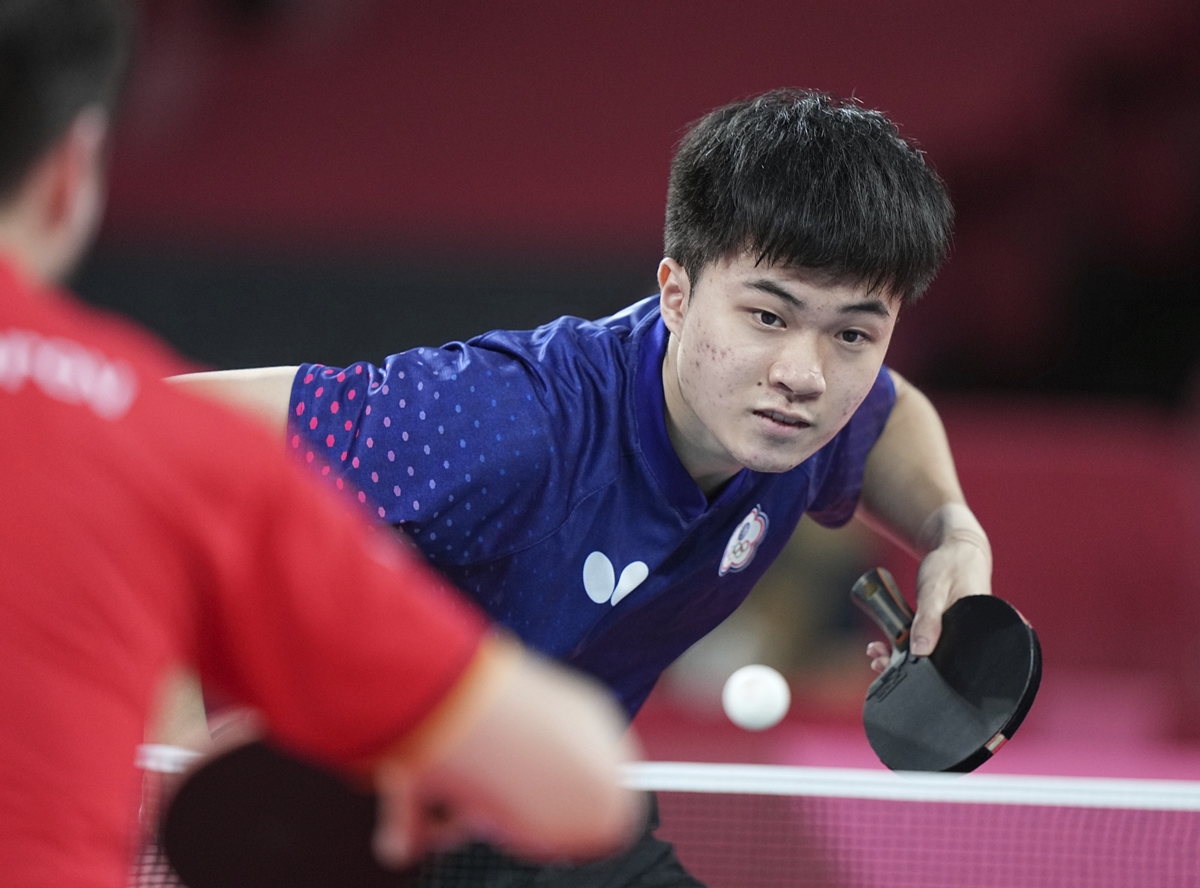 ▲東京奧運台灣桌球代表隊，林昀儒銅牌戰力抗前德國球王Dimitrij Ovtcharov。（圖／美聯社）