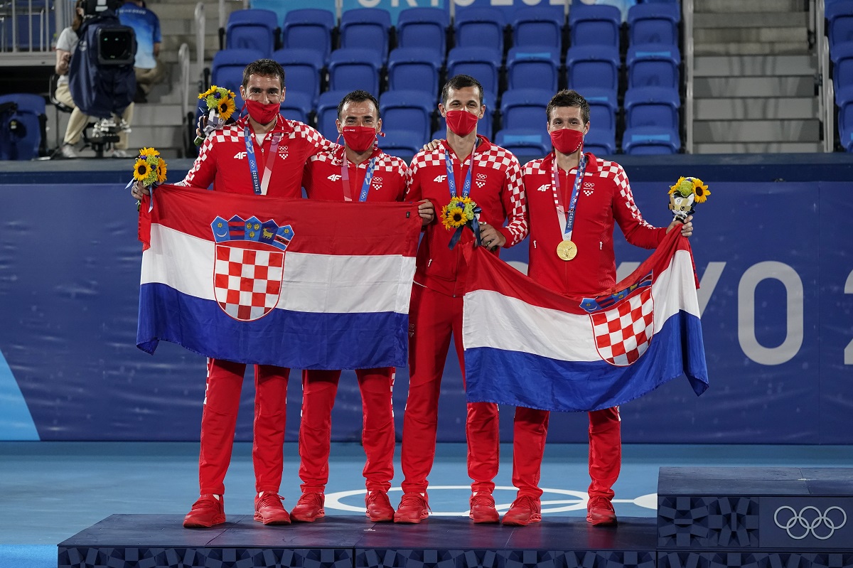 ▲克羅埃西亞在東京奧運網球男雙「金包銀」。（圖／美聯社／達志影像）