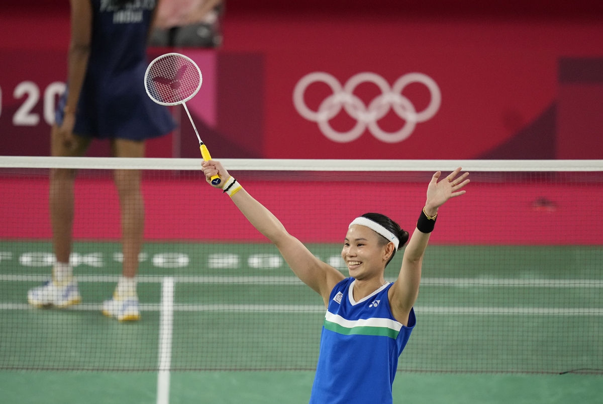 ▲2020東京奧運女單4強賽，我國世界球后戴資穎出戰印度一姊辛度，最終成功雪恥挺進金牌戰，明日金牌戰將對上中國一姊陳雨菲。（圖／美聯社）