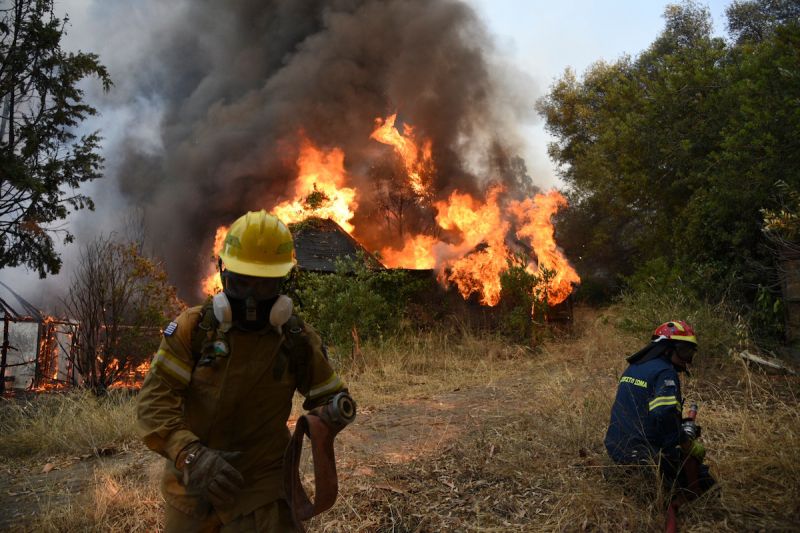 希臘森林大火毀10多間房舍　5人呼吸困難住院
