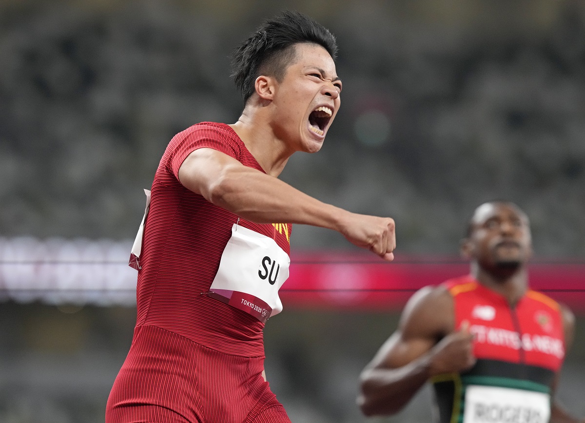 ▲中國大陸名將蘇炳添跑出9秒83的亞洲紀錄。（圖／美聯社／達志影像）
