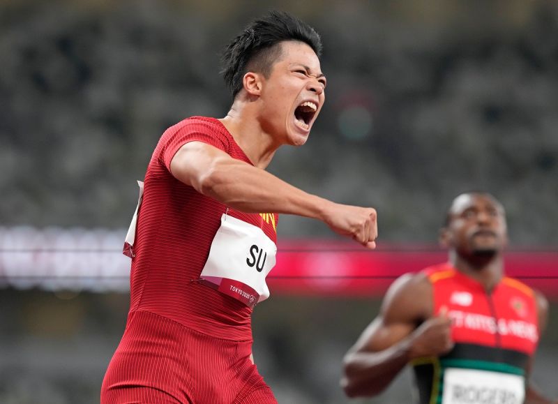 ▲中國大陸名將蘇炳添跑出9秒83的亞洲紀錄。（圖／美聯社／達志影像）