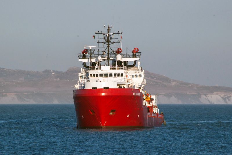 ▲法國的地中海救援組織表示，所屬救難船「海洋維京號」（Ocean Viking）昨天以來在公海上執行了6批次的救援行動。資料照。（圖／美聯社／達志影像）