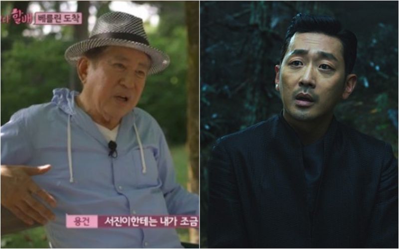 ▲金容建（左）讓女友懷孕，河正宇43歲再當哥哥。（圖／翻攝tvN、Naver電影）