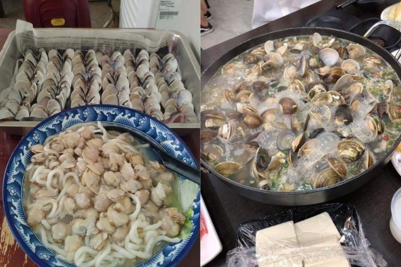 ▲有網友貼出各種蛤蜊照,其中一碗77顆蛤蜊的蛤蜊麵,只要95元。(圖/翻攝自《爆怨2公社》)