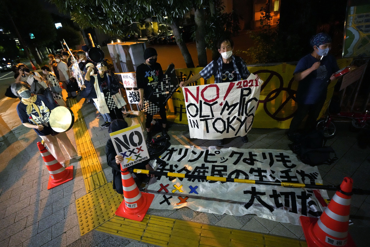 ▲日本疫情嚴峻，不少民眾因此反對東京奧運舉辦。（圖／美聯社／達志影像）