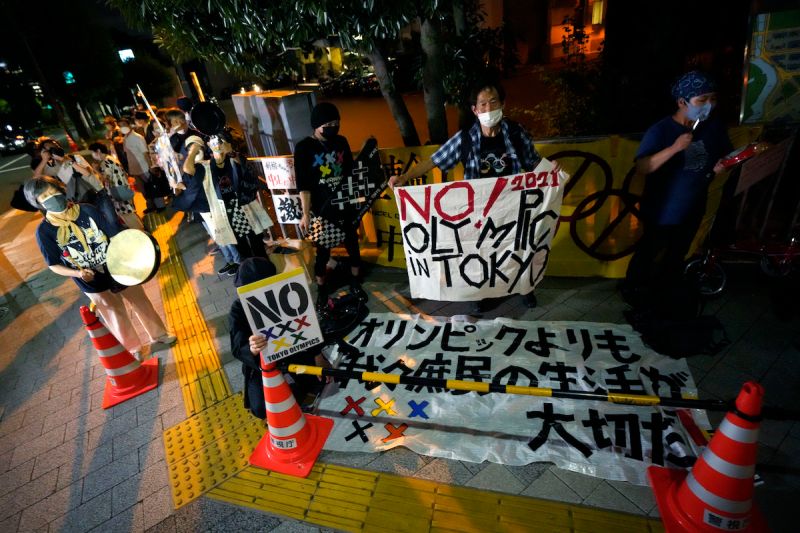 ▲日本疫情嚴峻，不少民眾因此反對東京奧運舉辦。（圖／美聯社／達志影像）