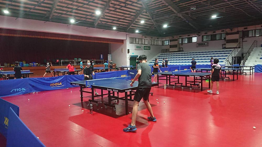 ▲忠孝國中桌球隊學生於桌球館努力訓練（圖／忠孝國中提供）