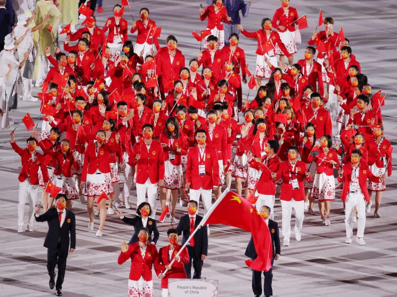 ▲有專家認為，東京奧運所激化的民族主義情緒比往年更為激烈，主因是「戰狼外交」引發各國的反中情緒。（圖／美聯社／達志影像）