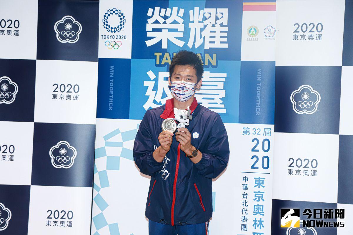 ▲2020東京奧運體操鞍馬項目，李智凱奪得銀牌，今凱旋回國。（圖／記者葉政勳攝 , 2021.08.03）