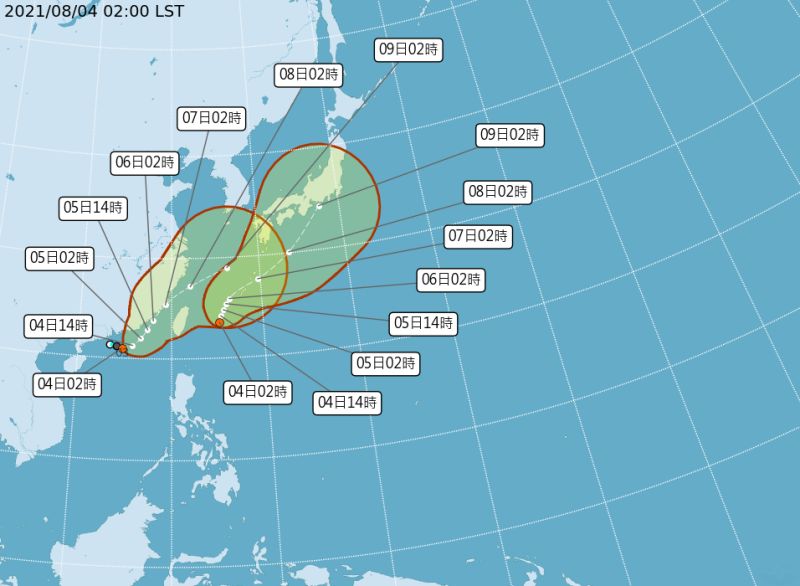 ▲台灣東方海面再新增一個熱帶低氣壓（TD12），在琉球南方海面，向北北東移動，時速６公里，而廣東海面的熱帶低壓（TD11），向東北東移動，時速10公里，兩個熱帶低氣壓，都有增強為輕度颱風的趨勢。（圖/氣象局提供）