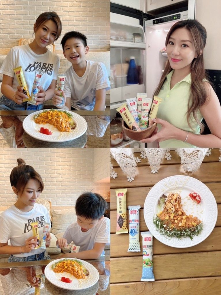 ▲「台灣好媳婦」李佩甄創意料理「茄汁玉米拌飯」簡單食材拌一拌無需開火就很吃,配上「桂冠凱薩沙拉醬」更添風味。(圖/轉載自李佩甄臉書)