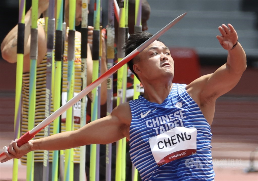 ▲台灣「黃金右臂」鄭兆村4日在東京奧運田徑標槍資格賽B組出賽，最佳成績71.20公尺，未達晉級門檻，分組排名第15。（圖/中央社）
