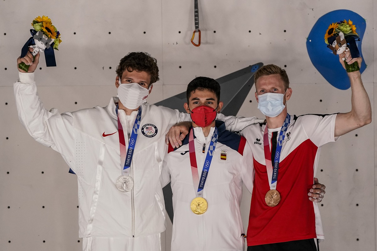 ▲奧運首屆男子運動攀登賽事結束，西班牙好手Alberto Gines Lopez奪冠。（圖／美聯社／達志影像）