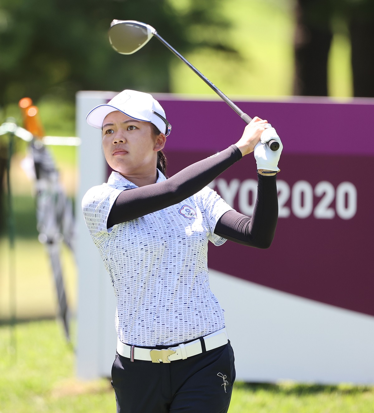 ▲我國高球一姊徐薇淩出戰東京奧運，首日一度衝上榜首。（圖／體育署提供）