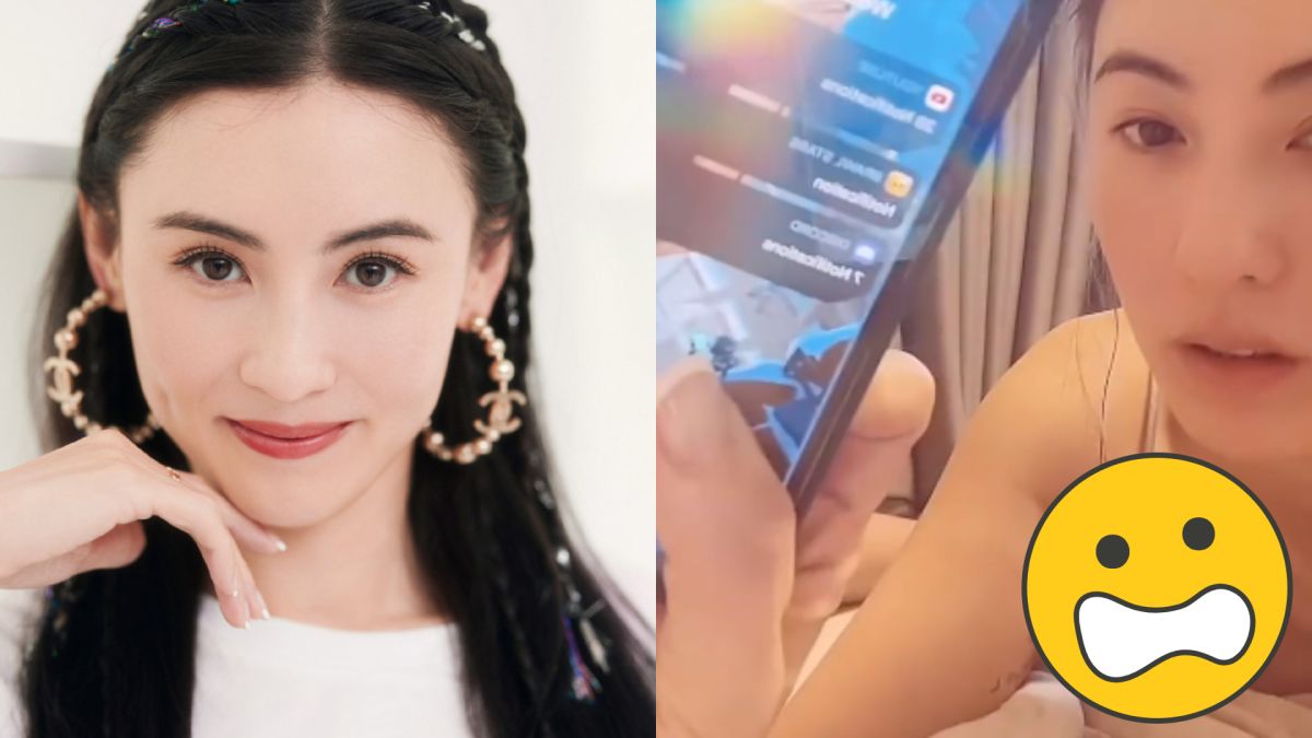 ▲張柏芝居家自拍疑似走光。（圖／張柏芝、Lucas0802微博）