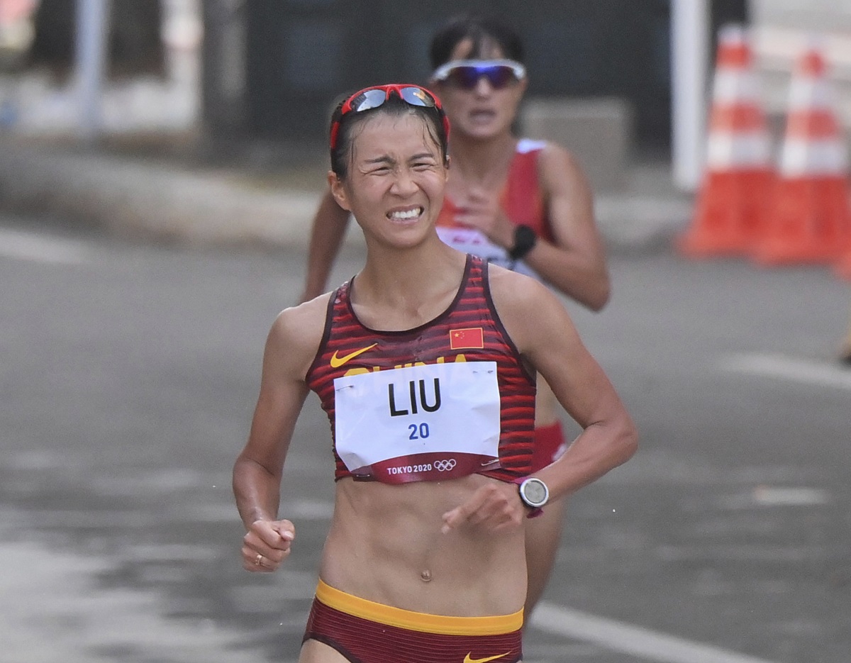 ▲中國大陸競走選手劉虹。（圖／美聯社／達志影像）