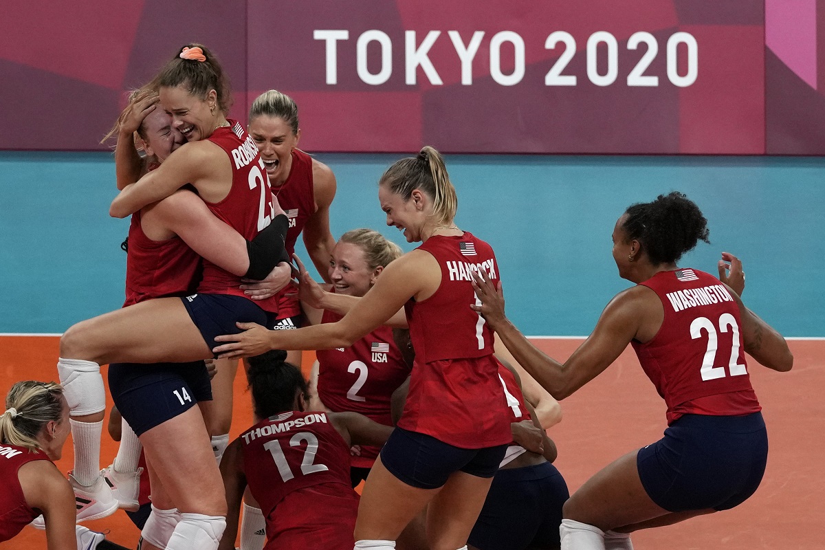 ▲美國女排東奧奪金。（圖／美聯社／達志影像）