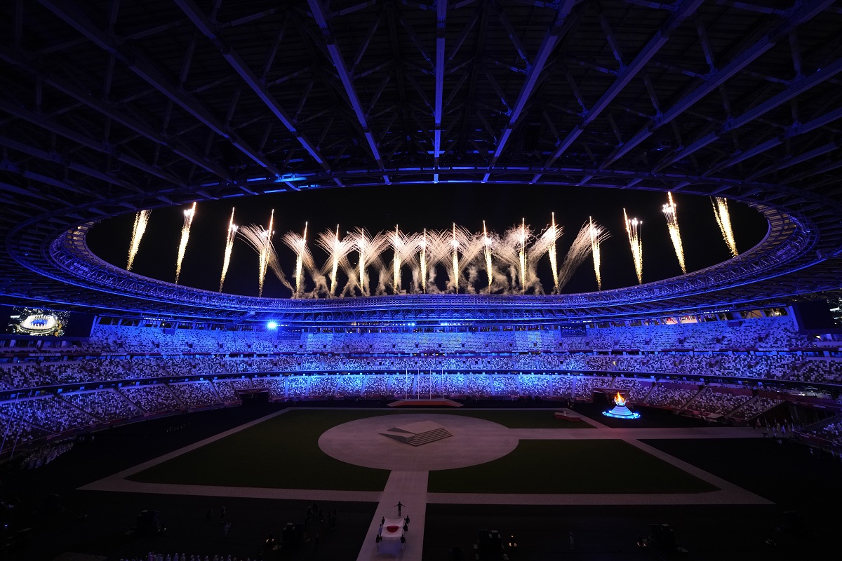 ▲東京奧運閉幕儀式，跟這屆巴黎奧運會有什麼相關，令人期待。（圖／美聯社／達志影像）