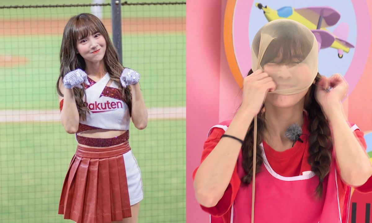 ▲孟潔上節目戴絲襪甩頭，讓人看了十分心疼。（圖／孟潔IG、台視提供）