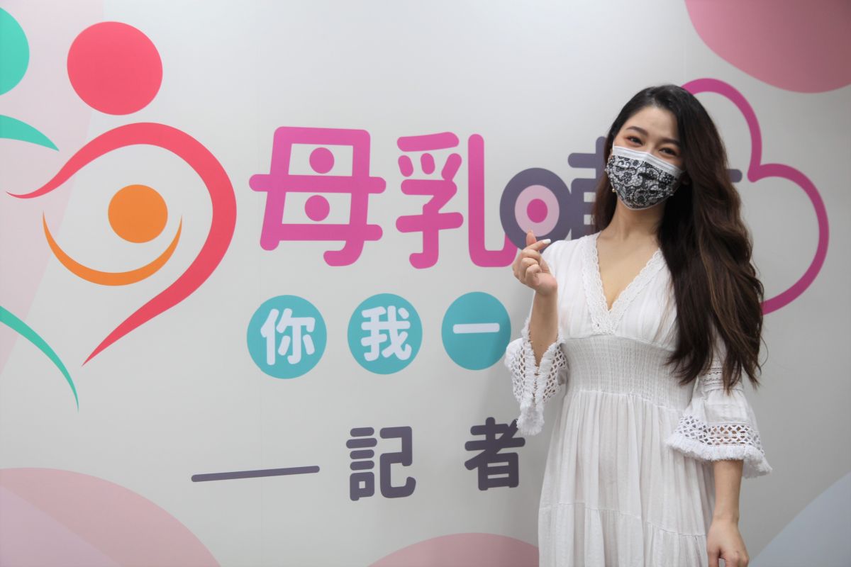 ▲白家綺4胎兒女皆是親餵。（圖／國民健康署提供）