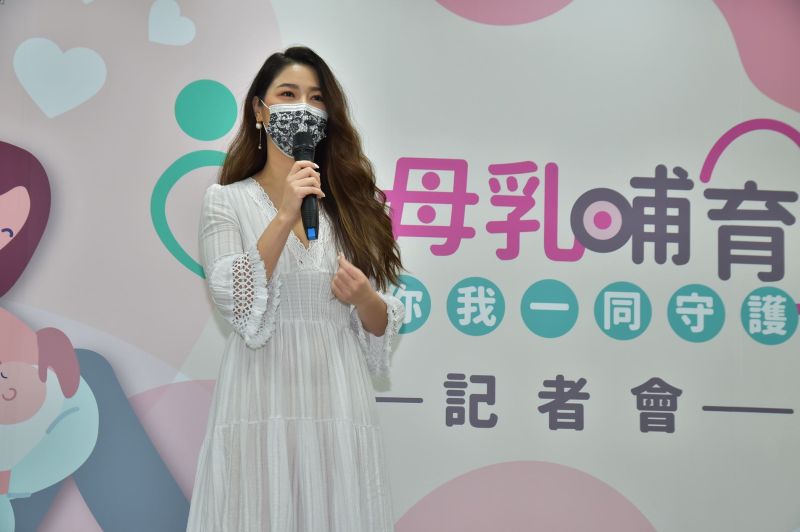 ▲白家綺大讚老公是育嬰「神隊長」。(圖/國民健康署提供)