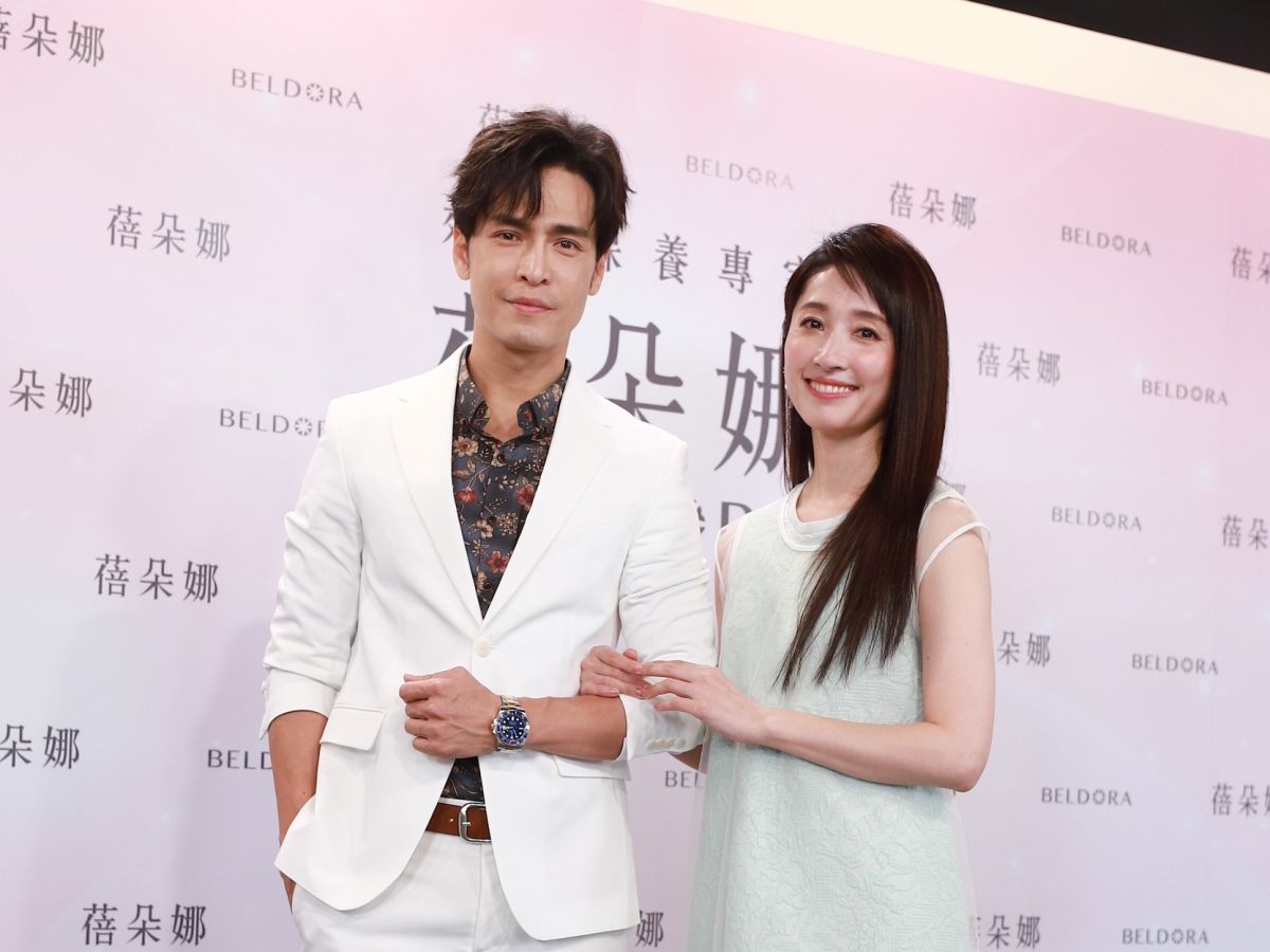 ▲Gino（左）、田中千繪分享保養經。（圖／蓓朵娜提供）